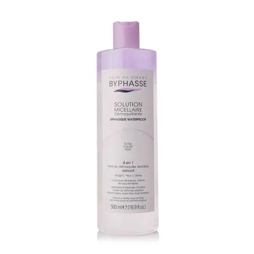Solution micellaire démaquillante waterproof 500ml - BYPHASSE 