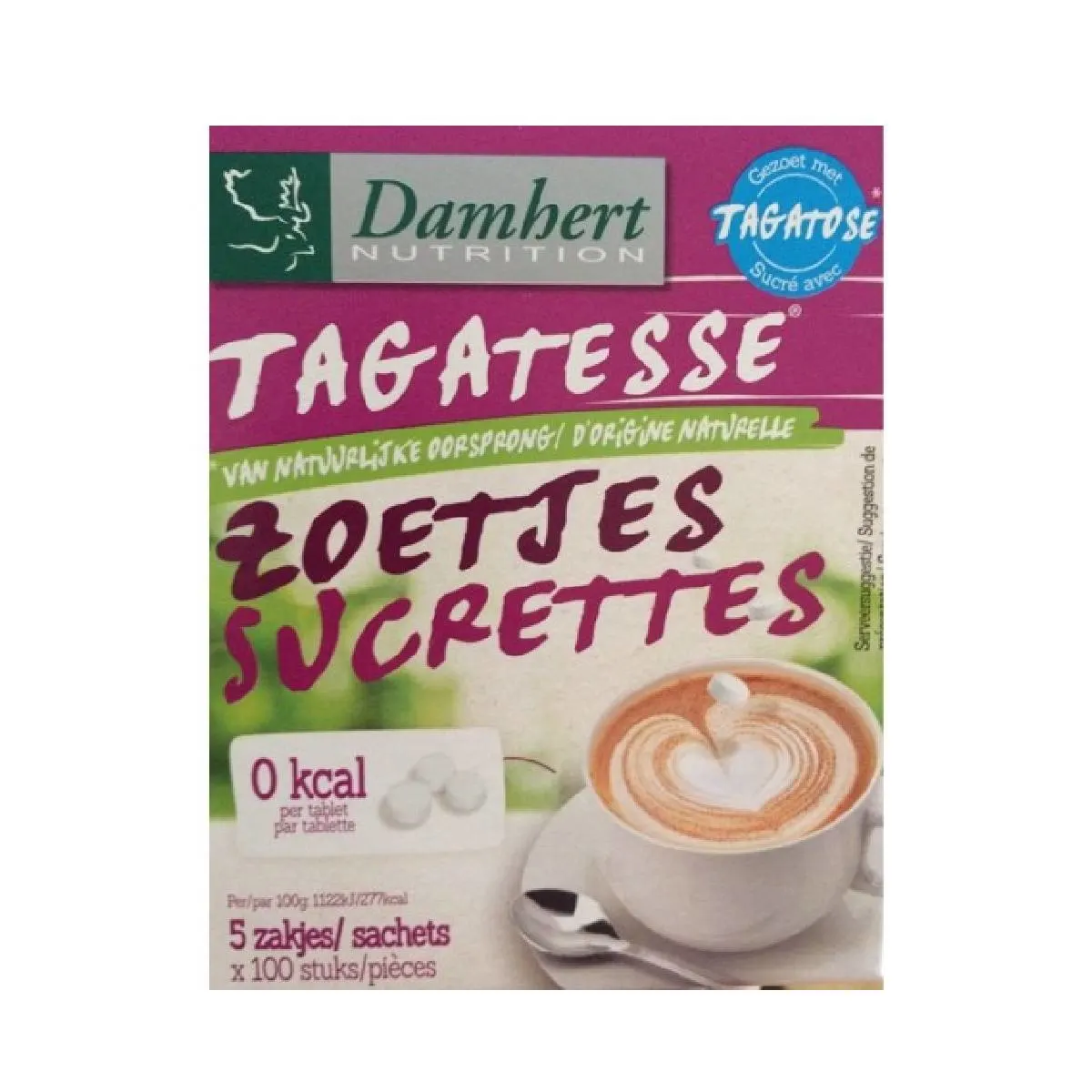 Sucrettes pour diabétique 5 sachets x 100 comprimés - TAGATESSE