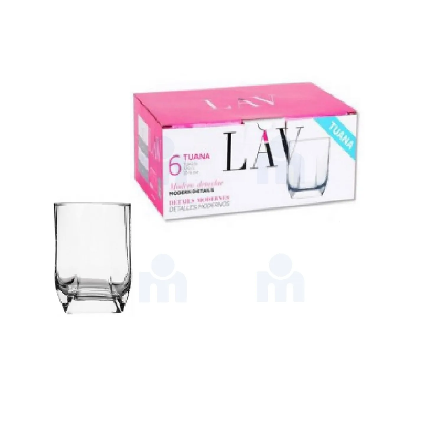 Verres à eau tua forme basse x6 - LAV