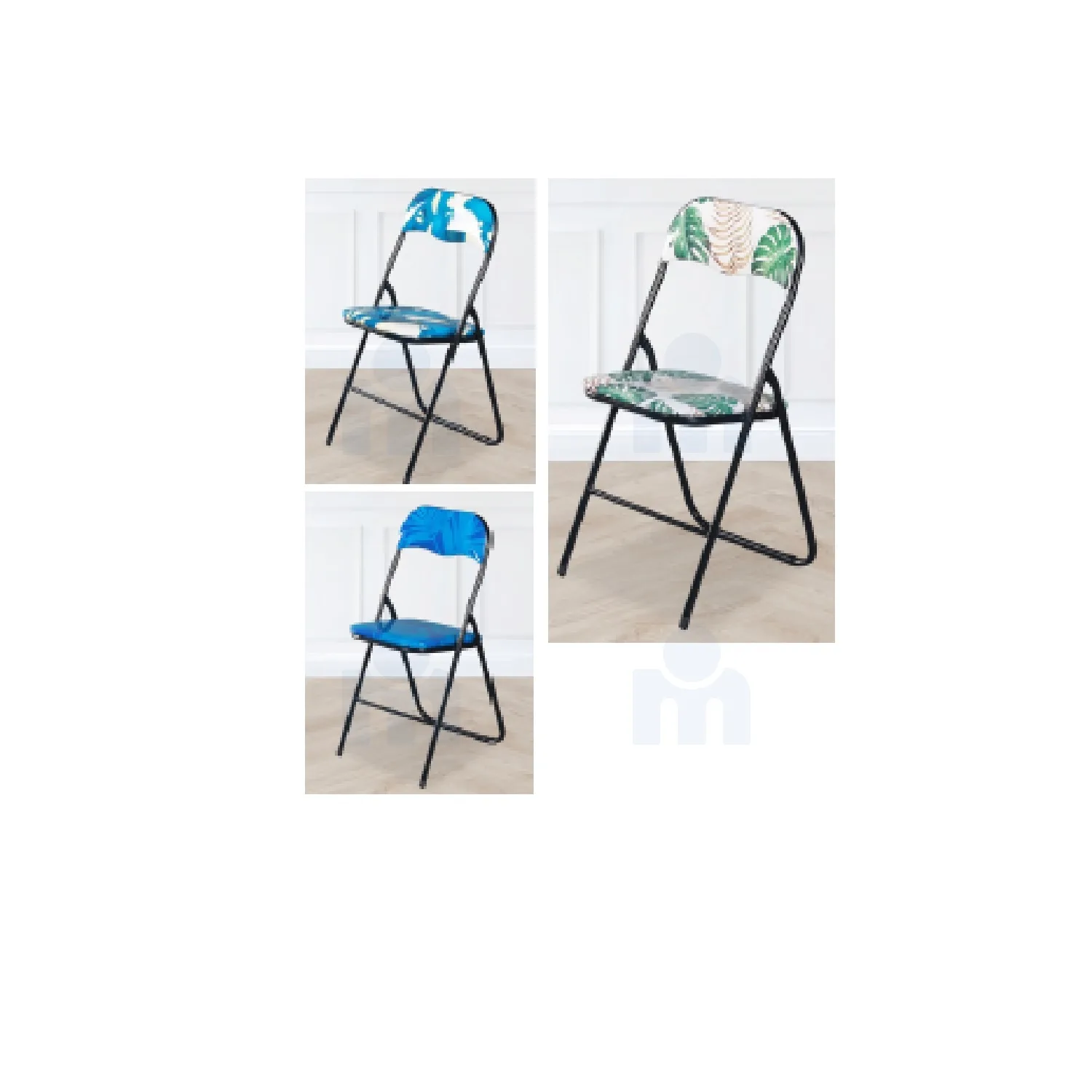 Chaise pliable avec motifs 43.5x44x80cm 