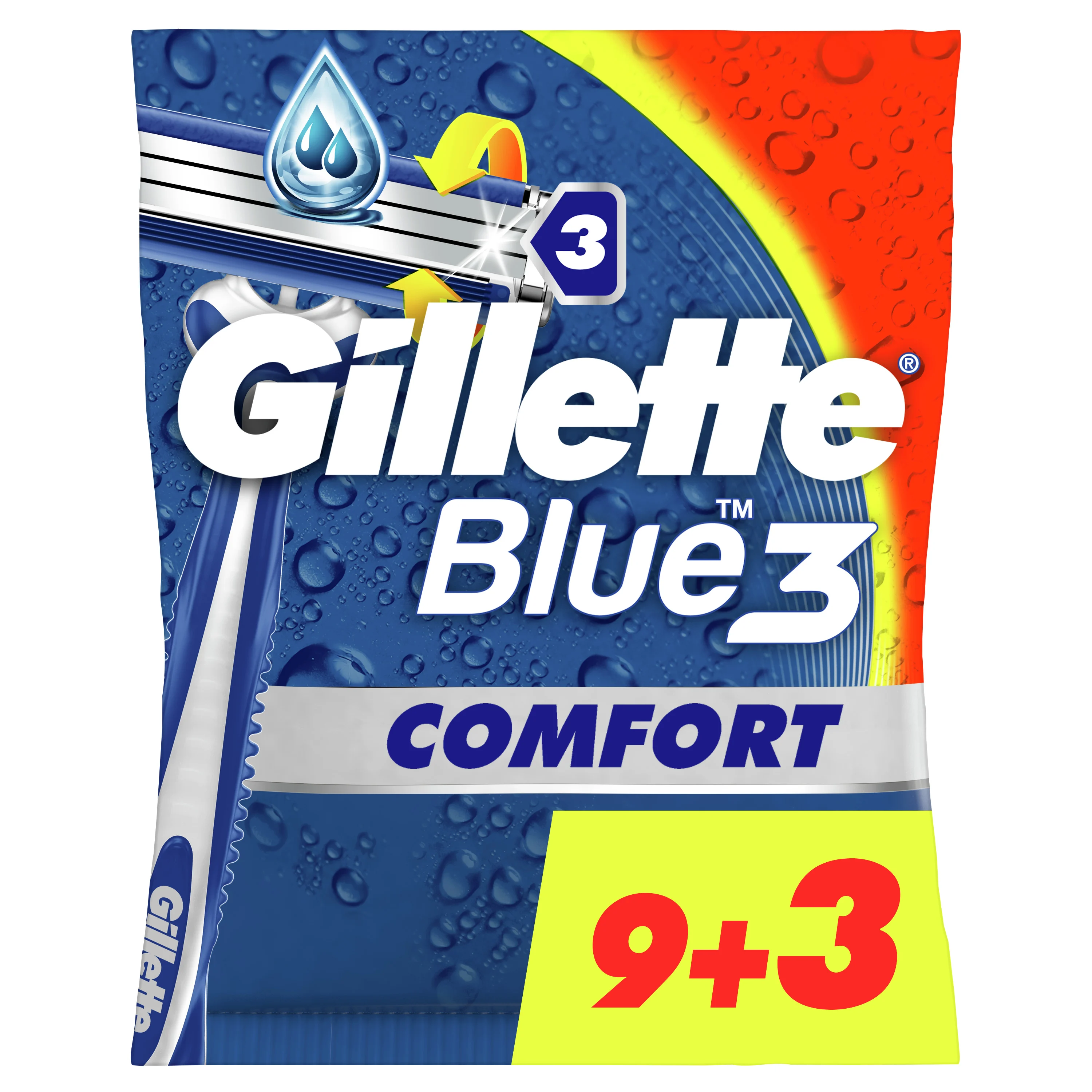 9 rasoirs jetables Blue 3 + 3 rasoirs gratuits - GILLETTE