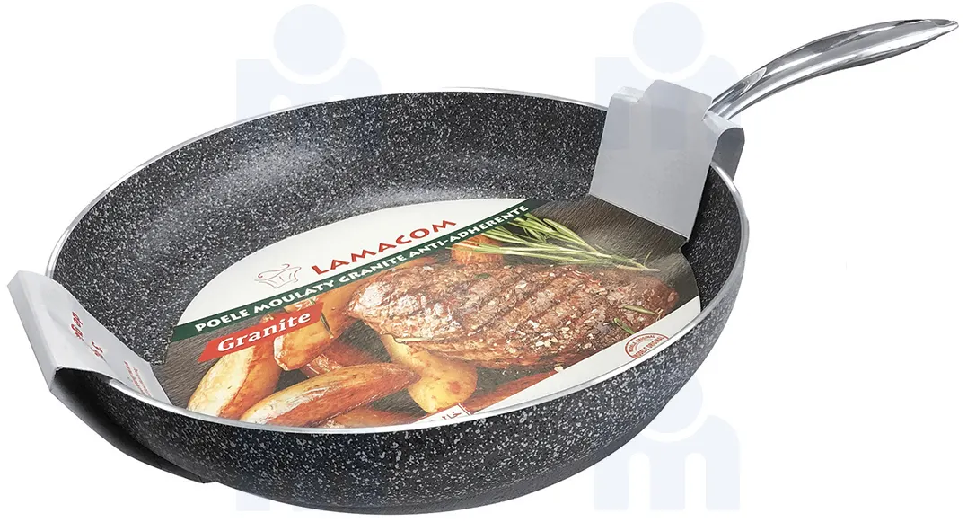 Poêle granite 30cm inox Moulaty - LAMACOM 