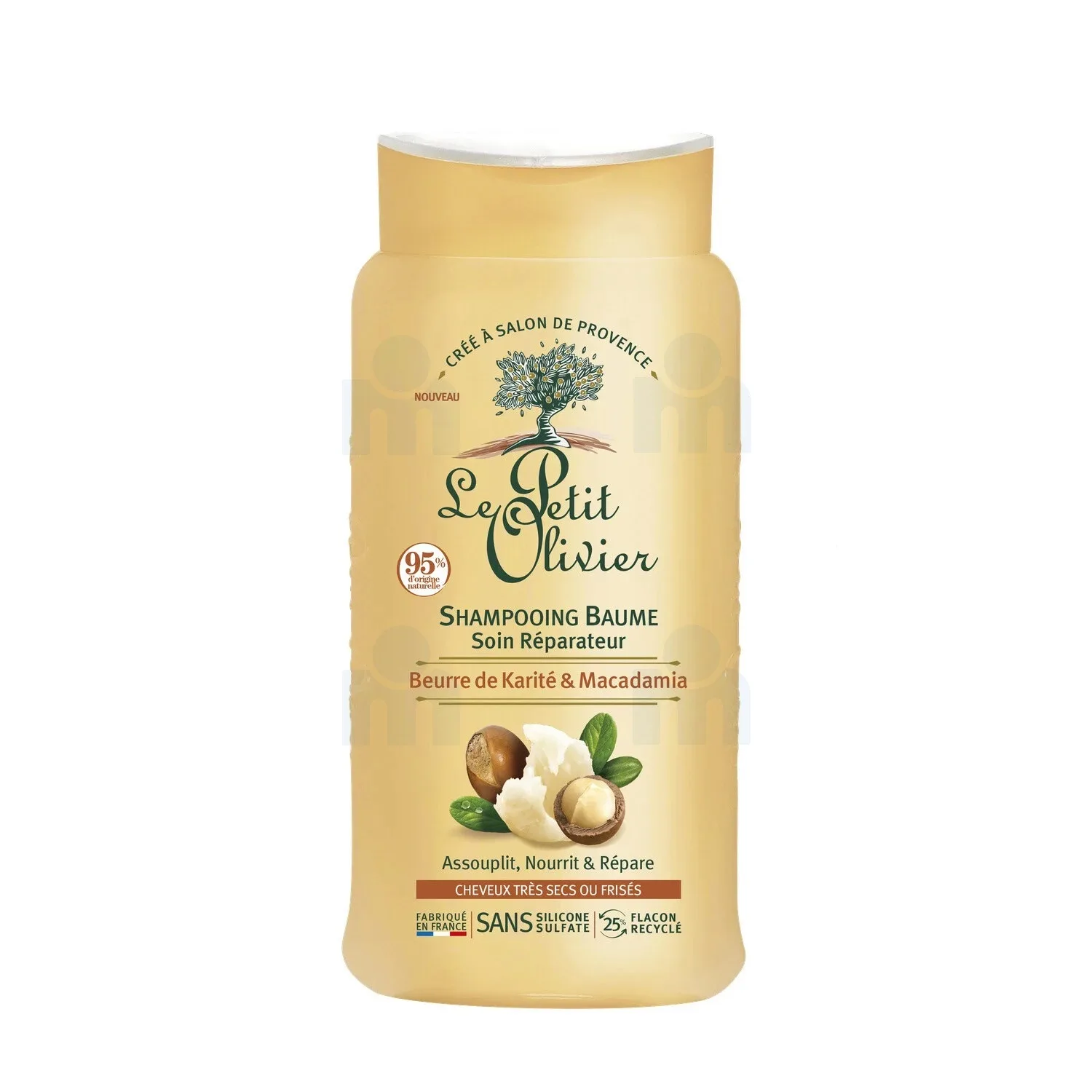 Shampoing baume cheveux très secs ou frisés 250ml - LE PETIT OLIVIER 