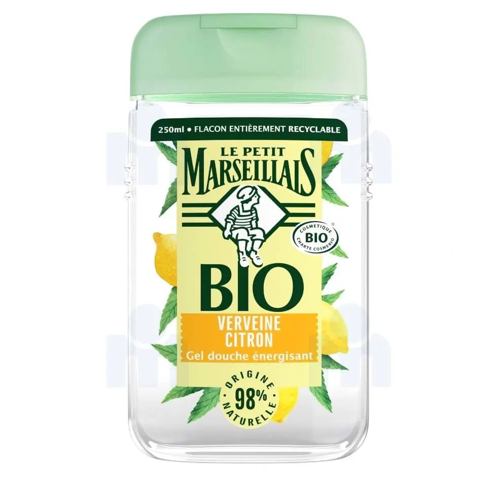 Gel douche énergisant verveine citron Bio 250ml -  LE PETIT MARSEILLAIS 