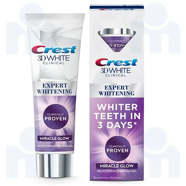 Dentifrice miracle glow 3D White Clinic 75ml - CREST