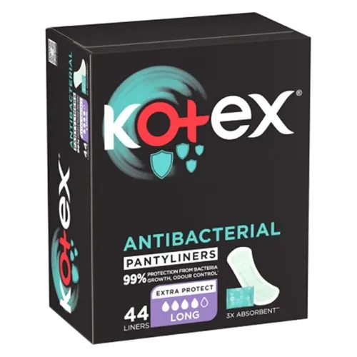 Protège-slips longs antibactériens x44 - KOTEX 