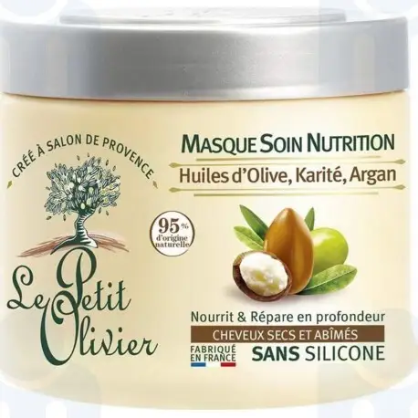Masque nutrition huiles d'olive karité argan 330ml - LE PETIT OLIVIER 