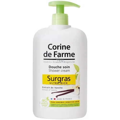 Douche soin sugras à l'extrait de vanille peau sensible 750ml - CORINE DE FARME