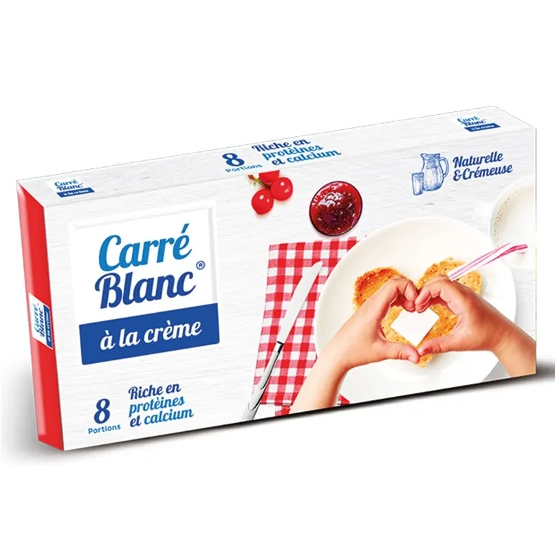 Fromage fondu x8 portions 128g - CARRÉ BLANC