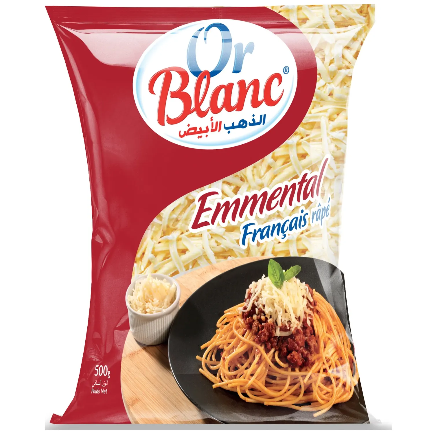 Fromage râpé Emmental français 500g - OR BLANC