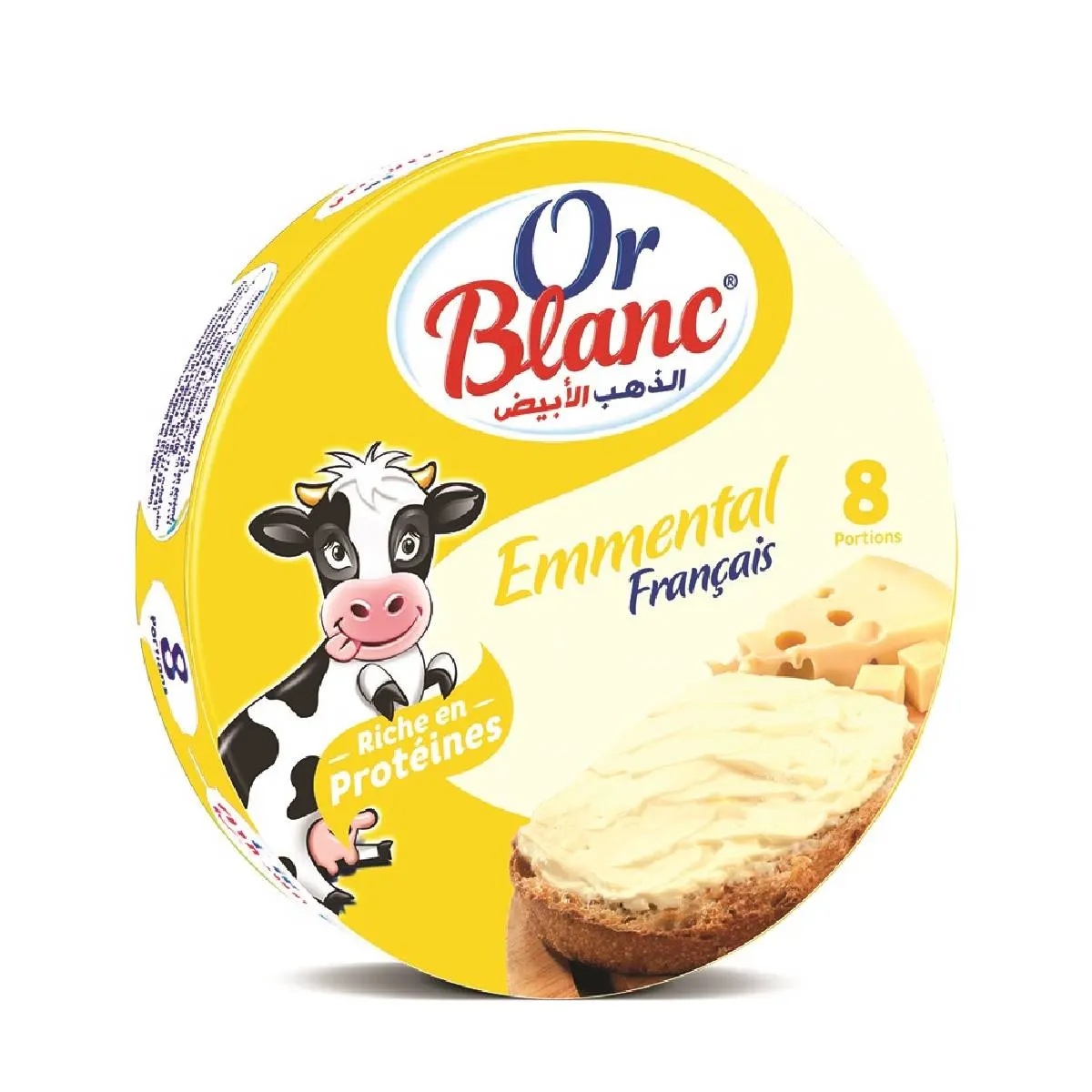 Fromage fondu à l'emmental 8 portions - OR BLANC