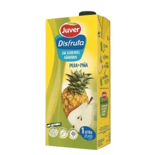 Juver Disfruta jus de poire-ananas sans sucres ajoutés 1L