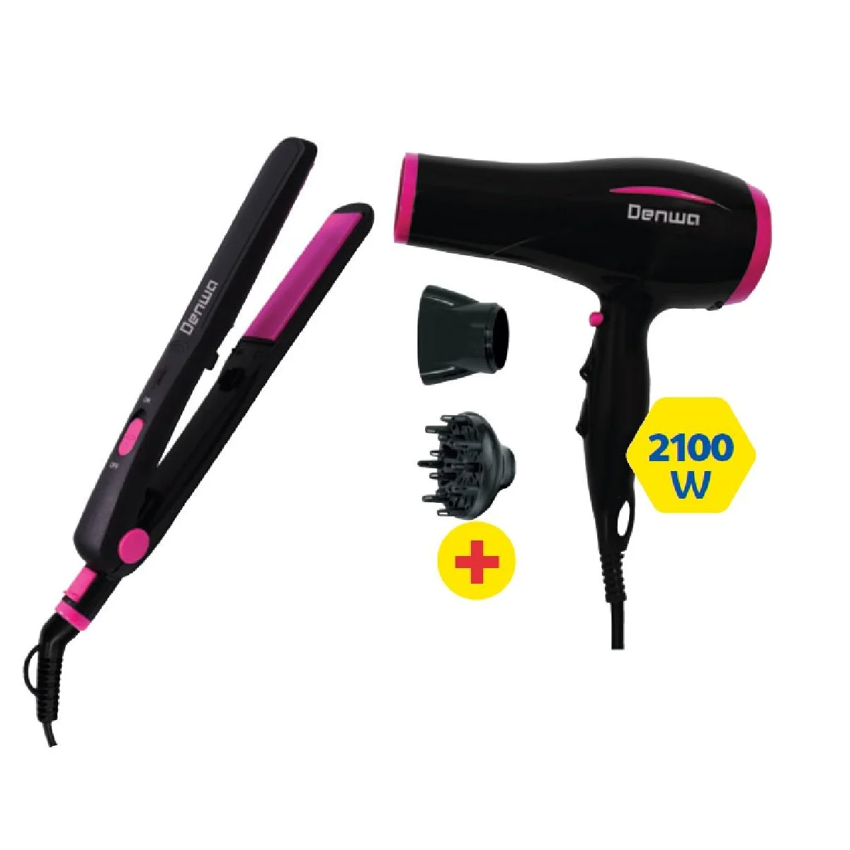 Sèche cheveux + Lisseur HDS-320 - DENWA
