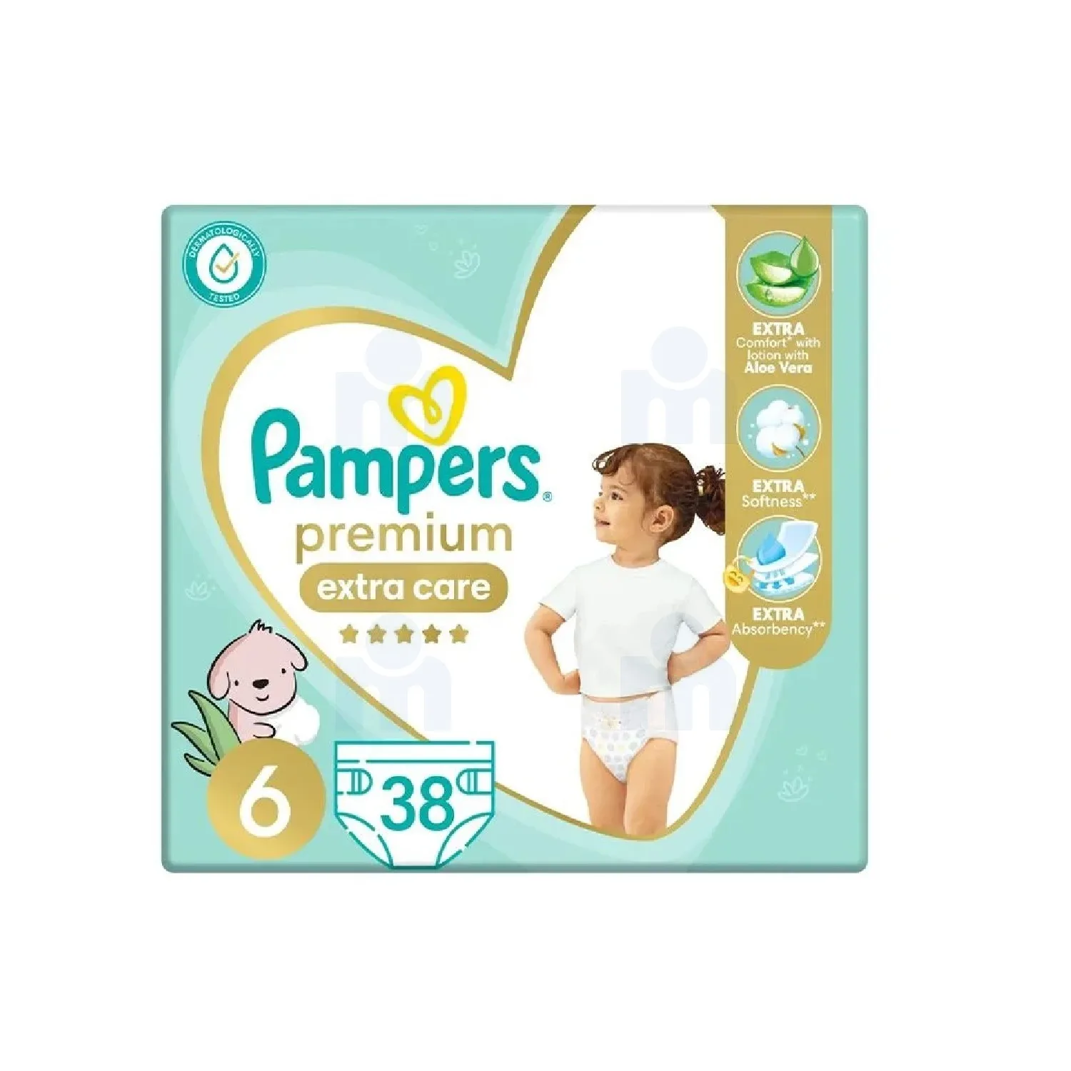 Couches bébé Premium Extra Care Taille 6 junior x 38 unités - PAMPERS