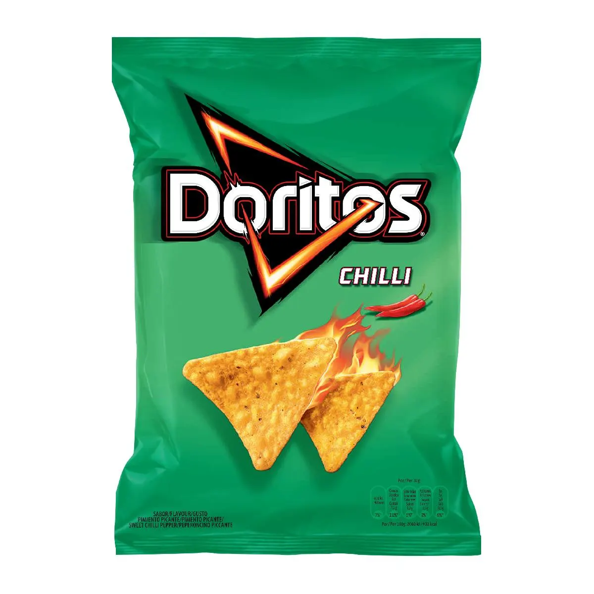 Tortillas chips de maïs saveur chili 150g - DORITOS