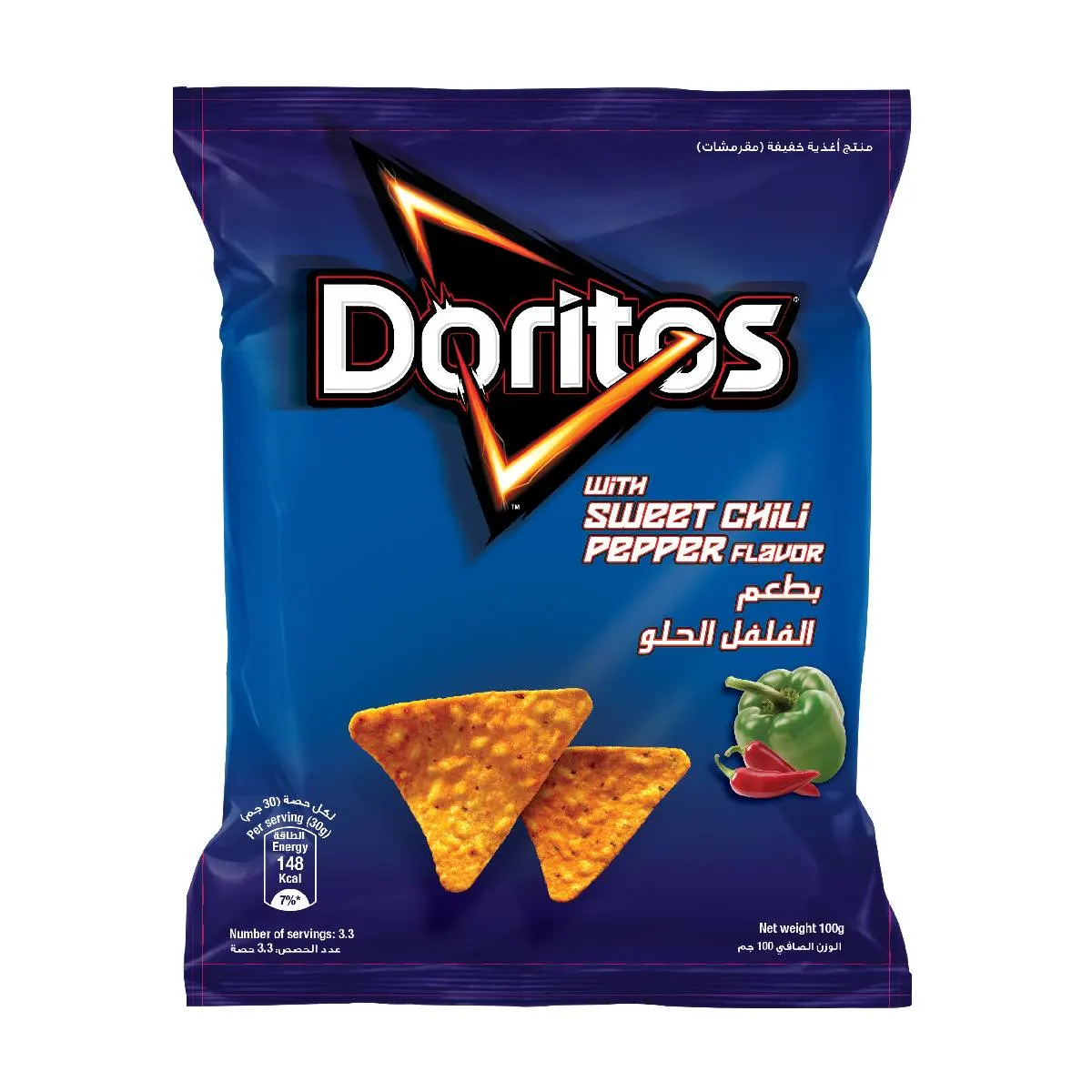 Tortillas chips de maïs sweet chili pepper 100g - DORITOS