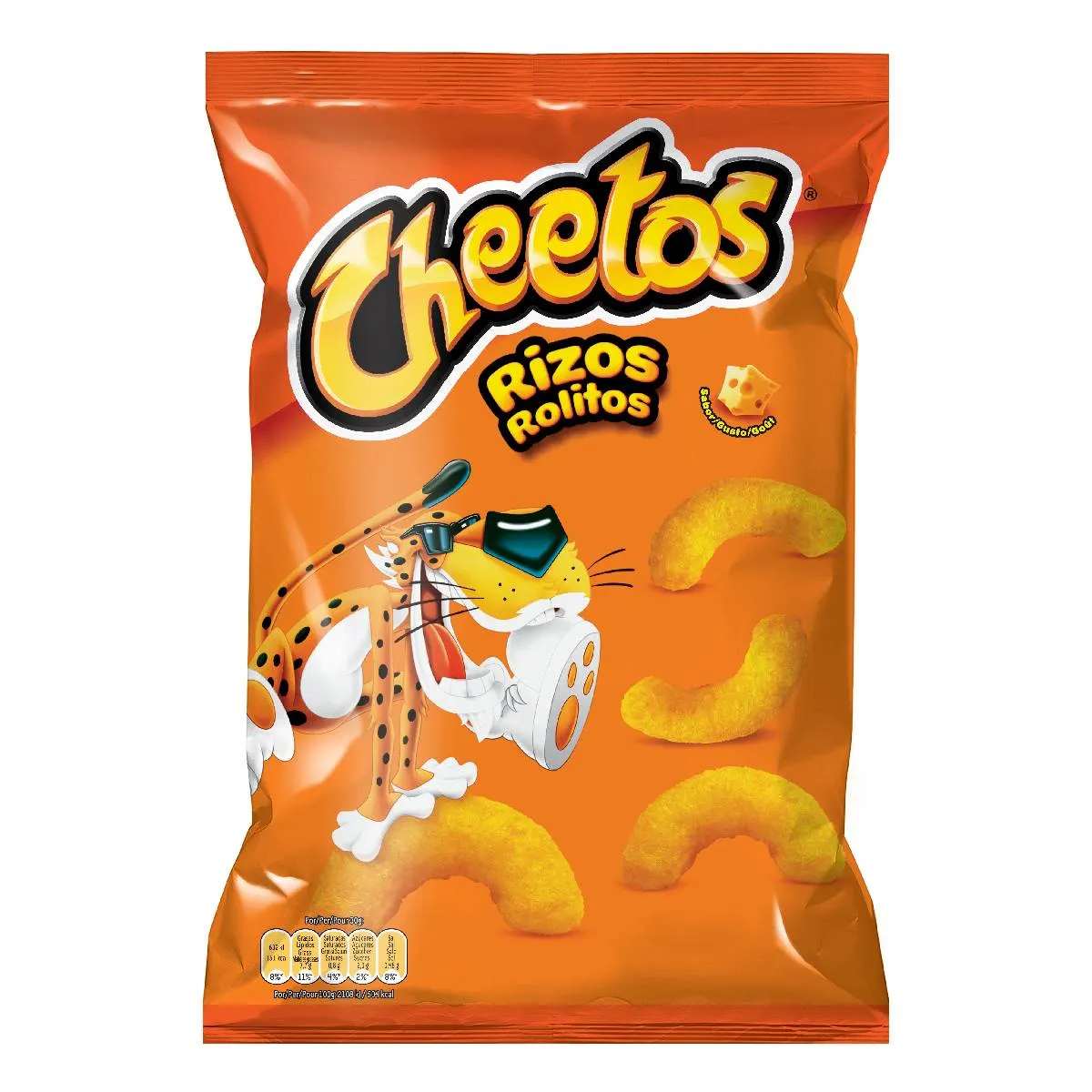Chips soufflées apéritif saveur fromage Rizos Rolitos 100g - CHEETOS