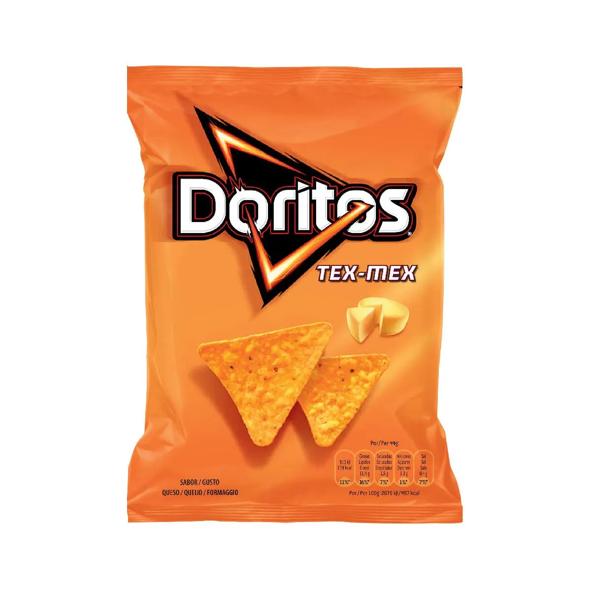Tortillas chips de maïs saveur fromage Tex-Mex 44g - DORITOS