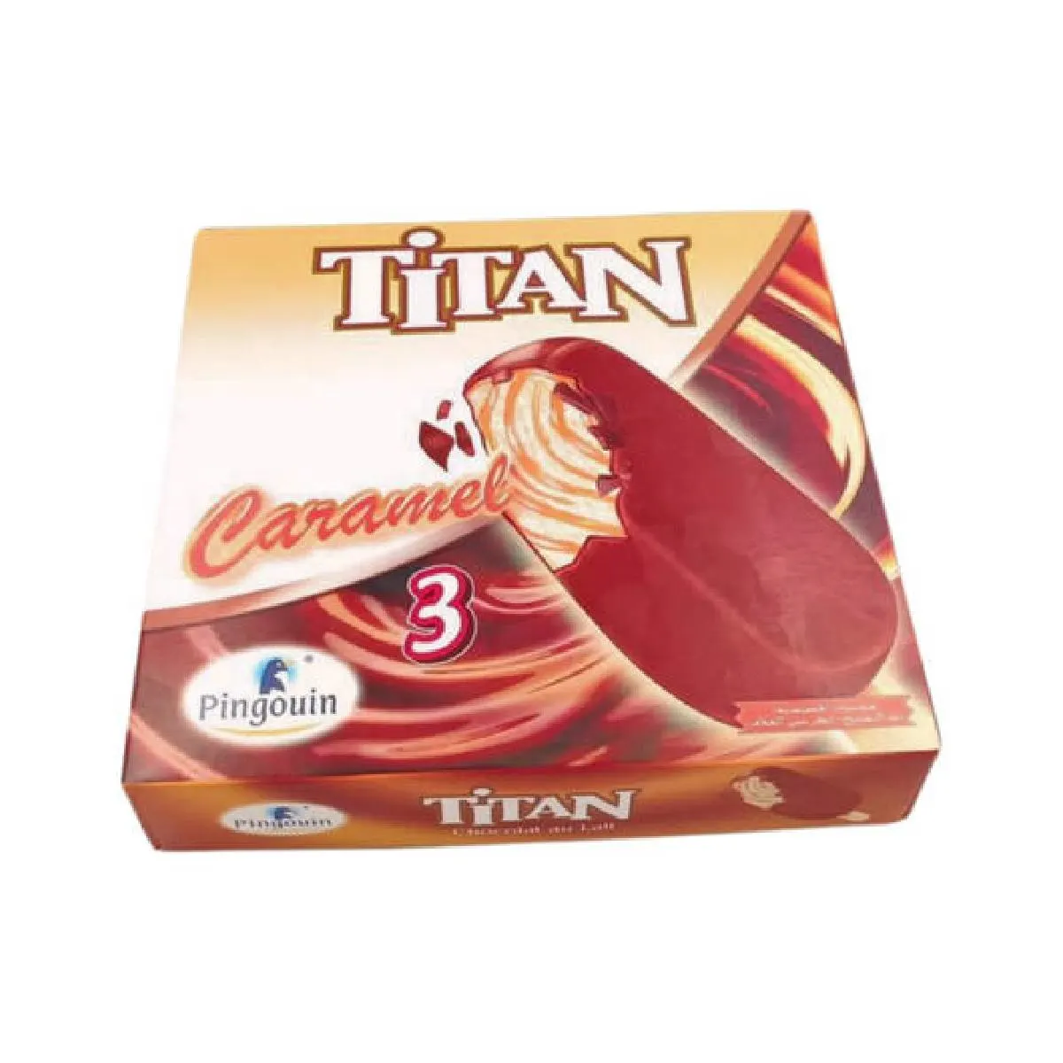 Titan bâtonnet de glace caramel 3x110ml
