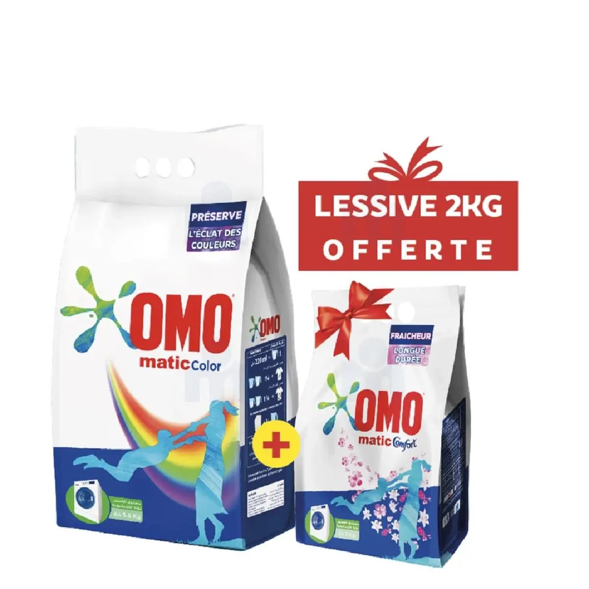 Lessive Matic Bio 5,5Kg + Lessive Matic 2Kg offerte - OMO