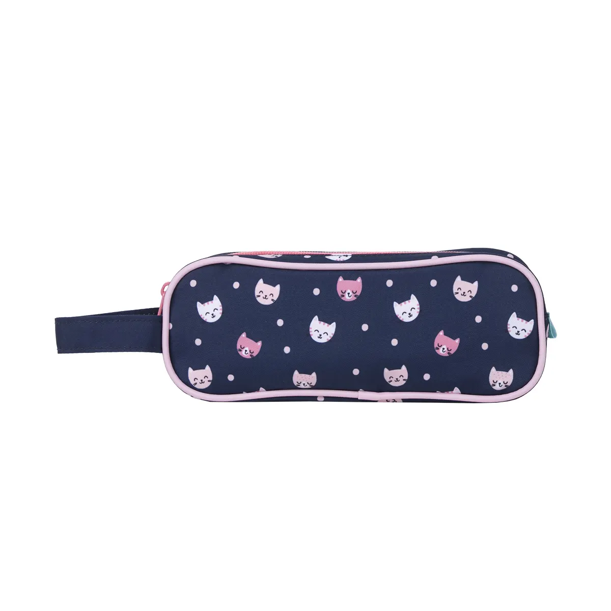 Trousse 2 zip motif chat - AUCHAN