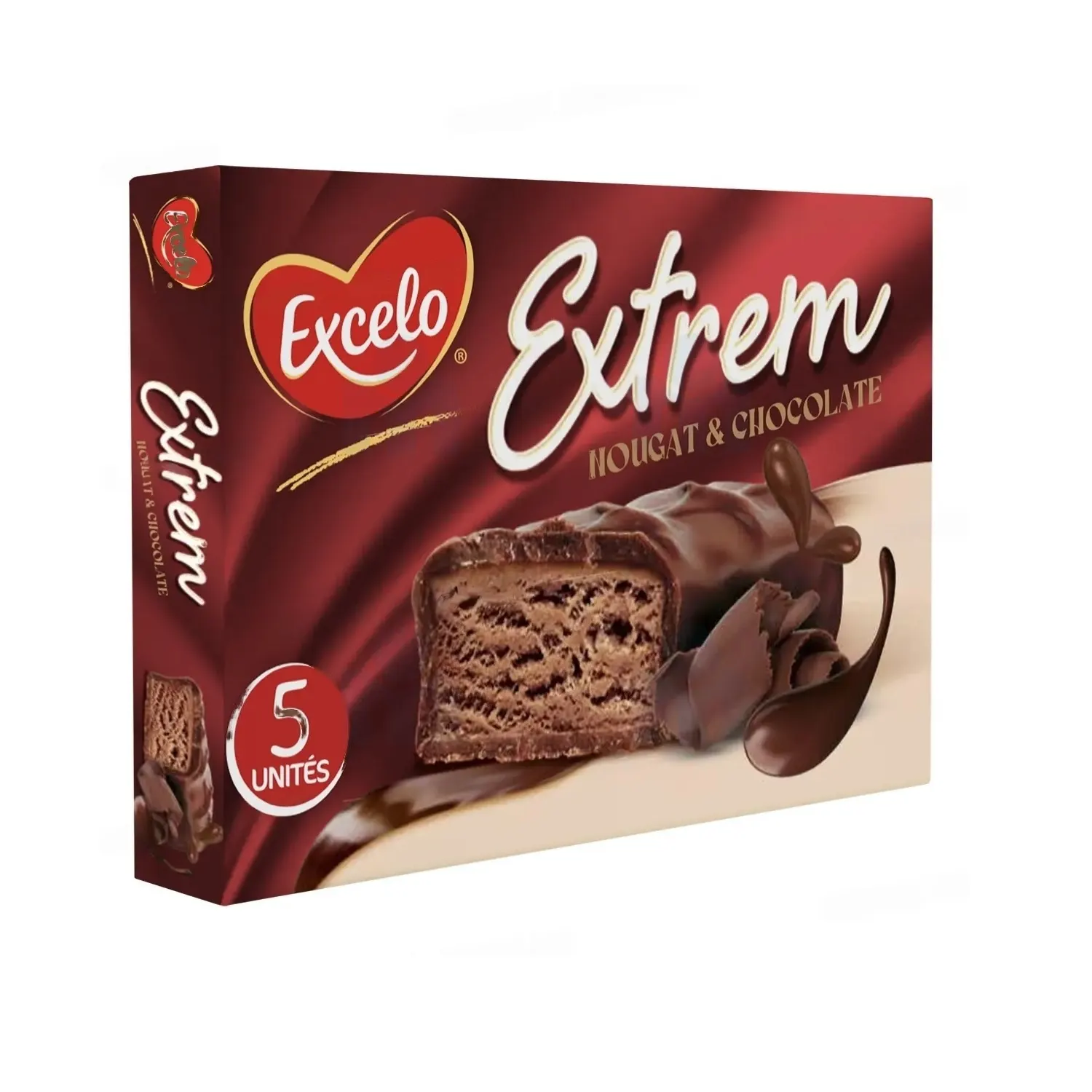 Barre nougat et peanuts Extrem 36g x5 unités - EXCELO