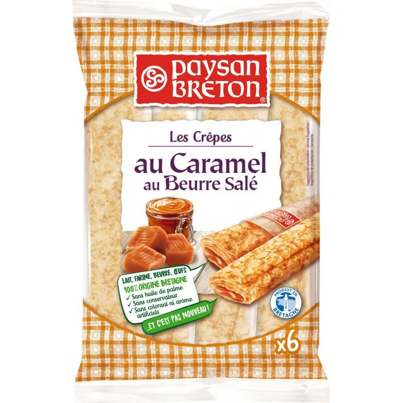 Crêpes caramel beurre salé x6 230g - PAYSAN BRETON