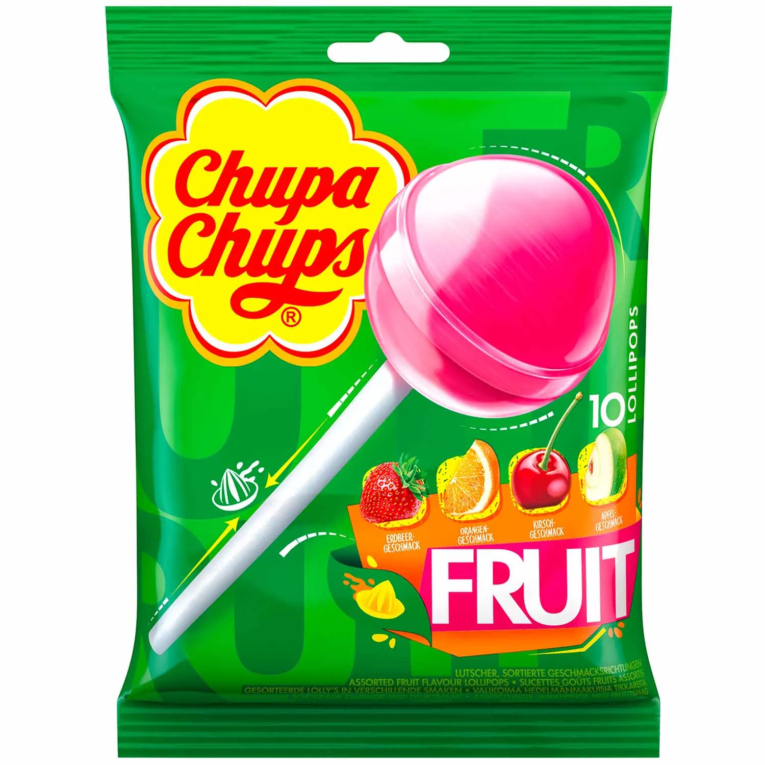 Sucettes aux fruits 10 pièces 120g - CHUPA CHUPS