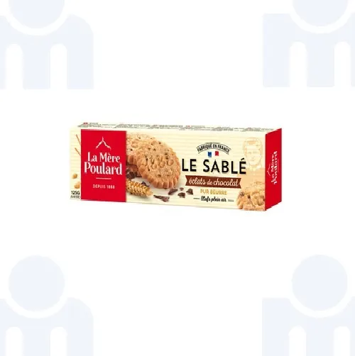Galettes sablées chocolat du Mont St Michel 125g - LA MERE POULAR
