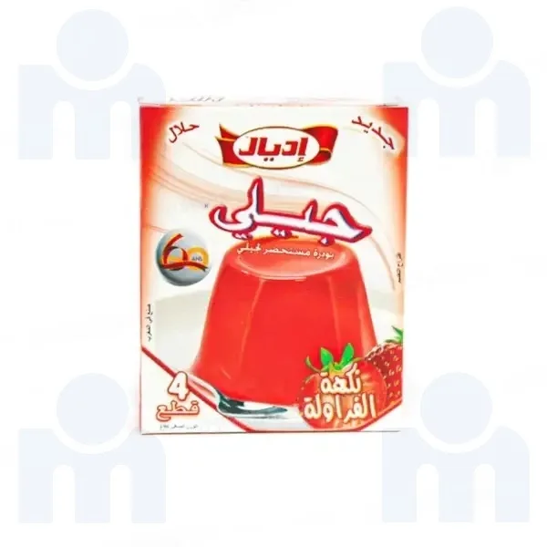 Préparation pour dessert gélifié fraise 96g - IDÉAL