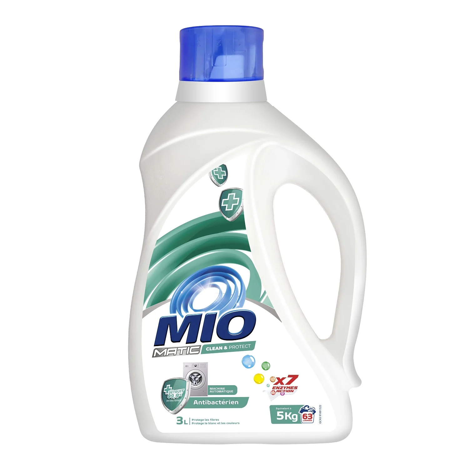 Lessive liquide matic antibactérien 3L - MIO