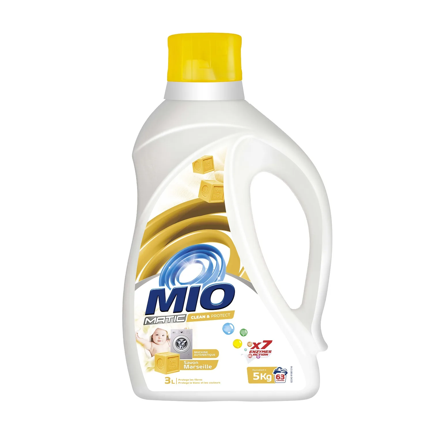 Lessive liquide matic savon de marseille 3L - MIO