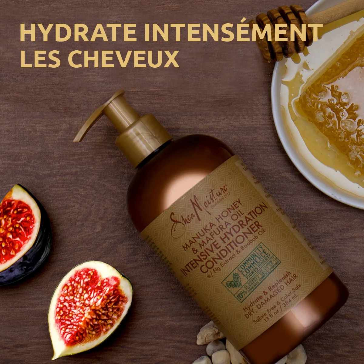 Après-Shampoing au miel de Manuka & huile de Mafura 384ml - SHEA MOISTURE - vue 3