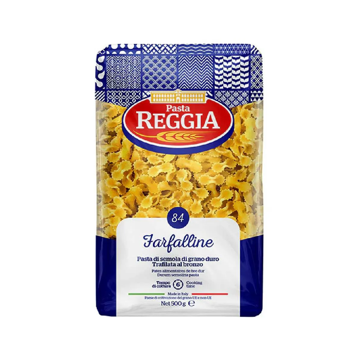 PATE REGGIA DI CASERTA 500 G FARFALLINE
