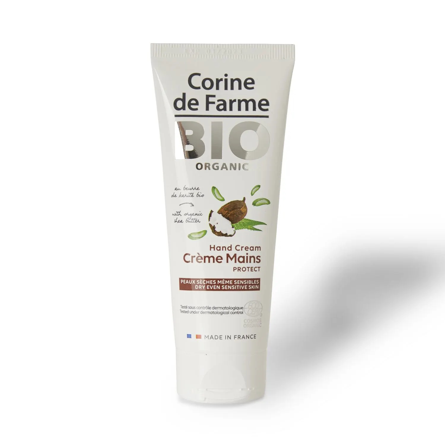 Crème mains au beurre de karité bio pour peaux sèches 75ml -CORINE DE FARME