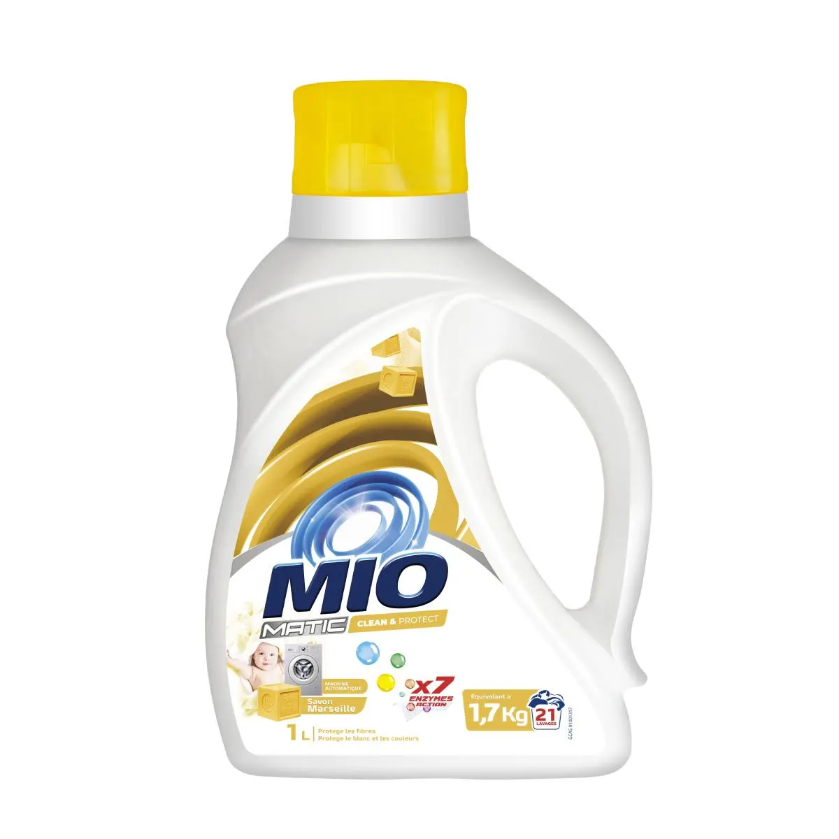 Lessive liquide matic savon de marseille 1L - MIO