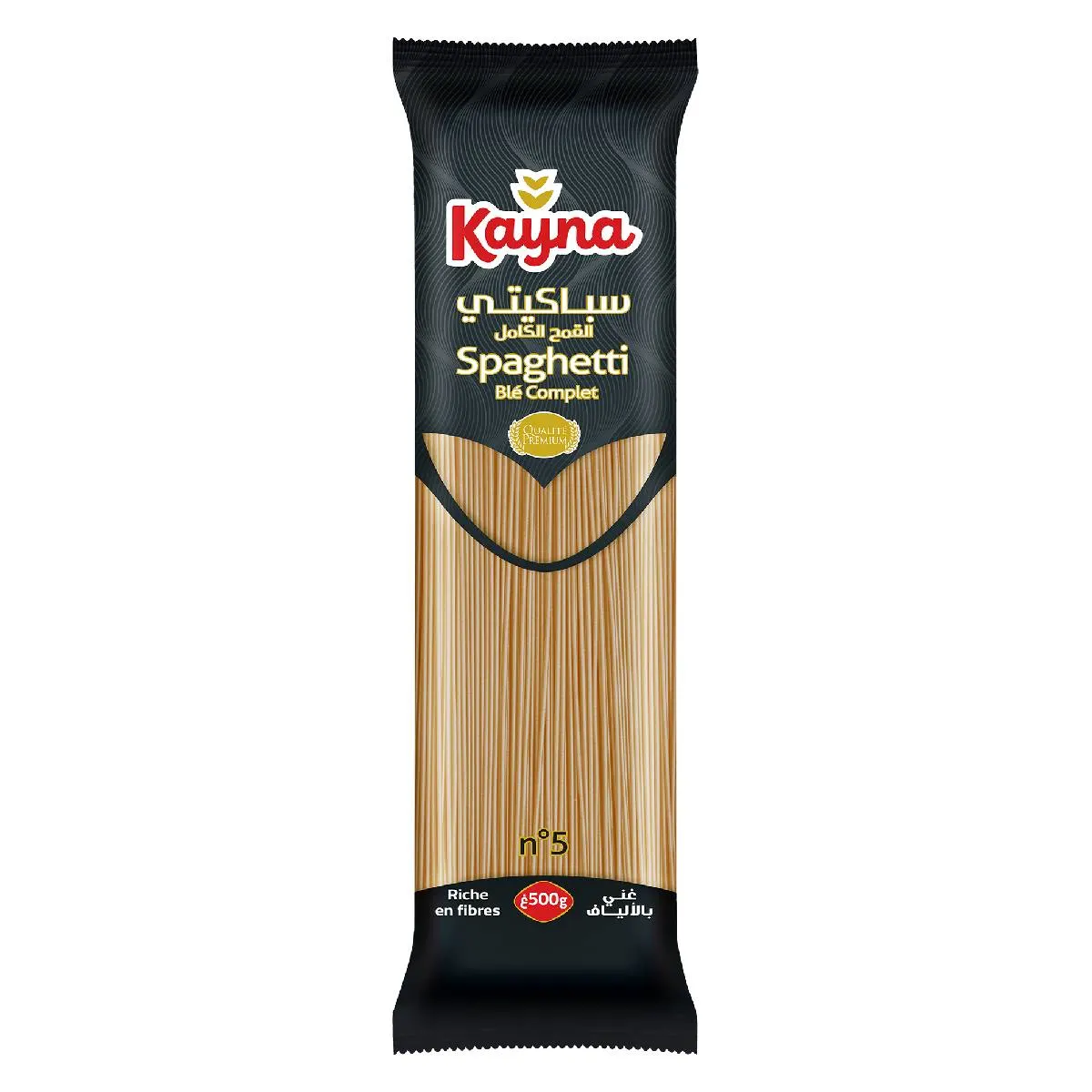 Spaghetti n°5 au blé complet 500g - KAYNA