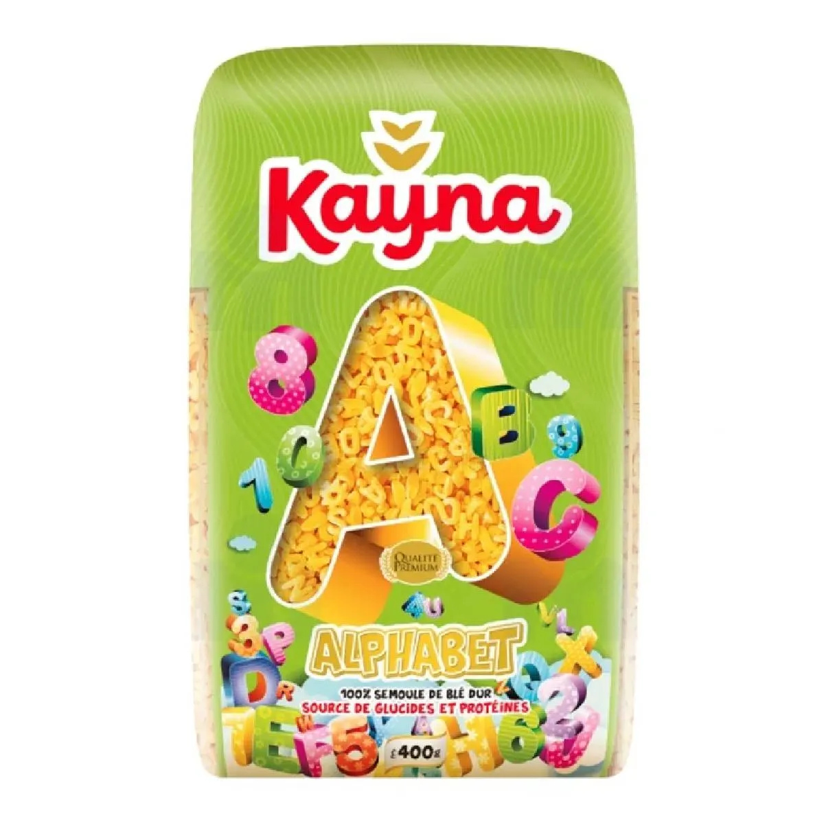 Paquet de pâtes courtes enfants Alphabet x400g - KAYNA