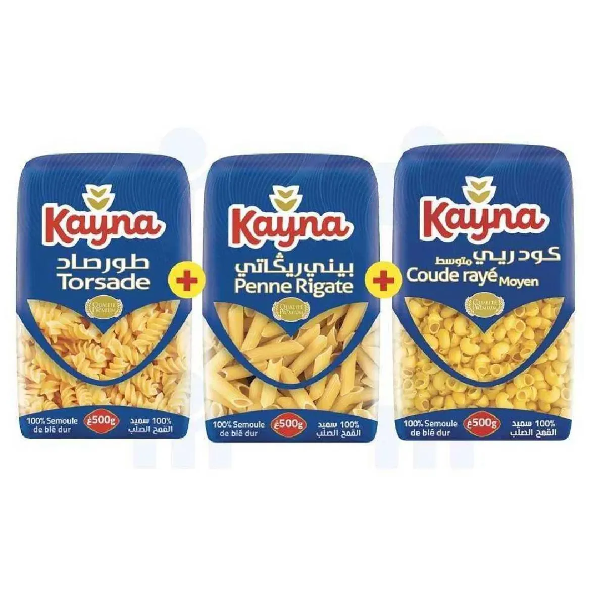 Paquets de pâtes courtes 3x500g - KAYNA