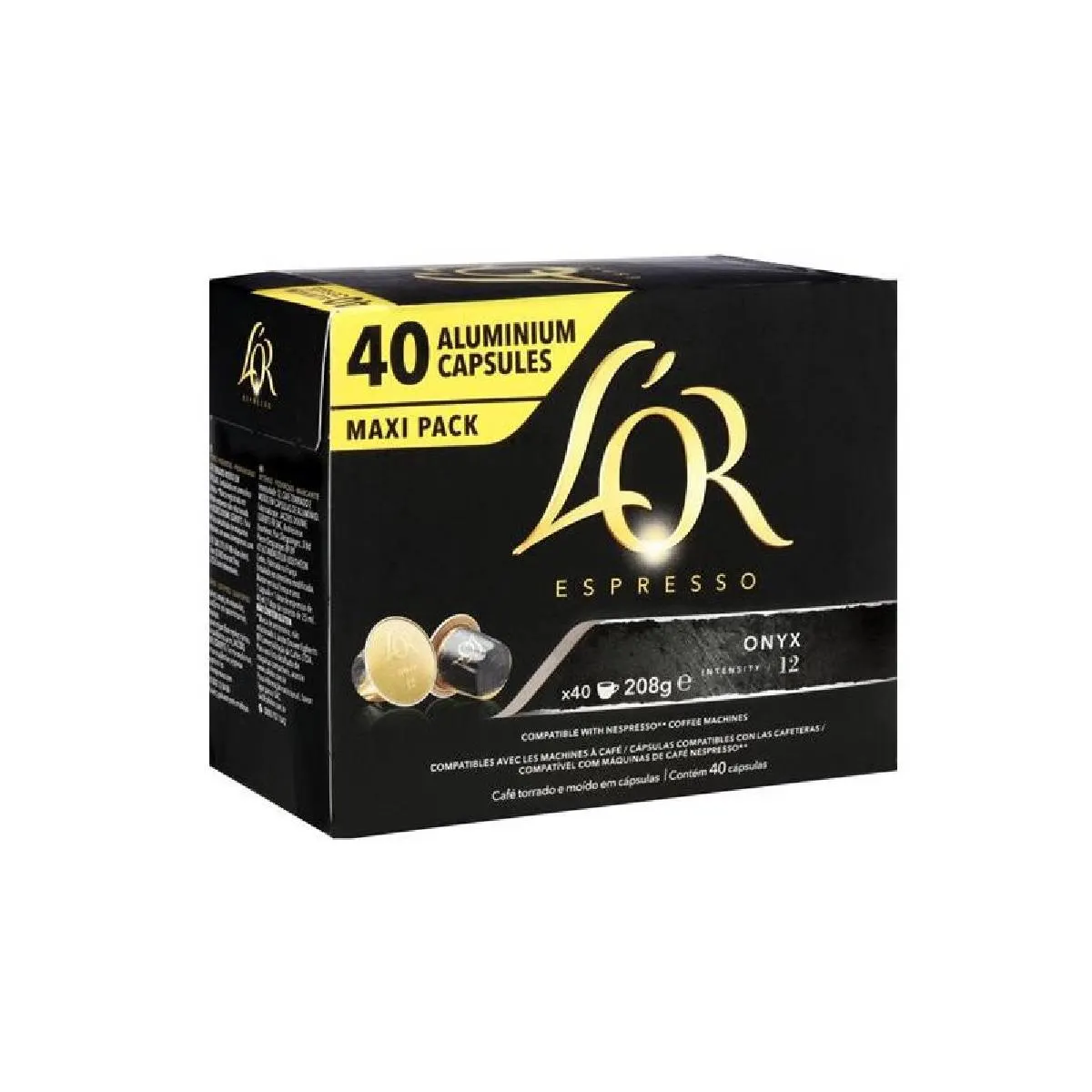 Capsules de café Onyx x40 unités 208g - L'OR