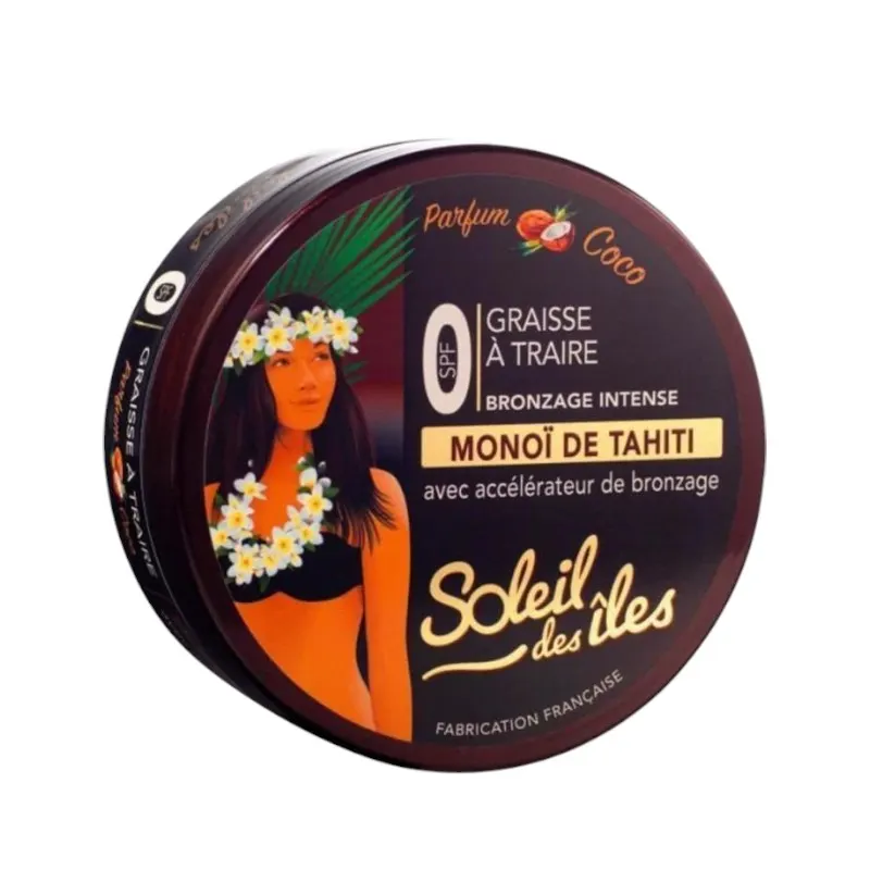 Graisse à traire ronzage Intense SPF0 parfum coco 150ml - SOLEIL DES ÎLES