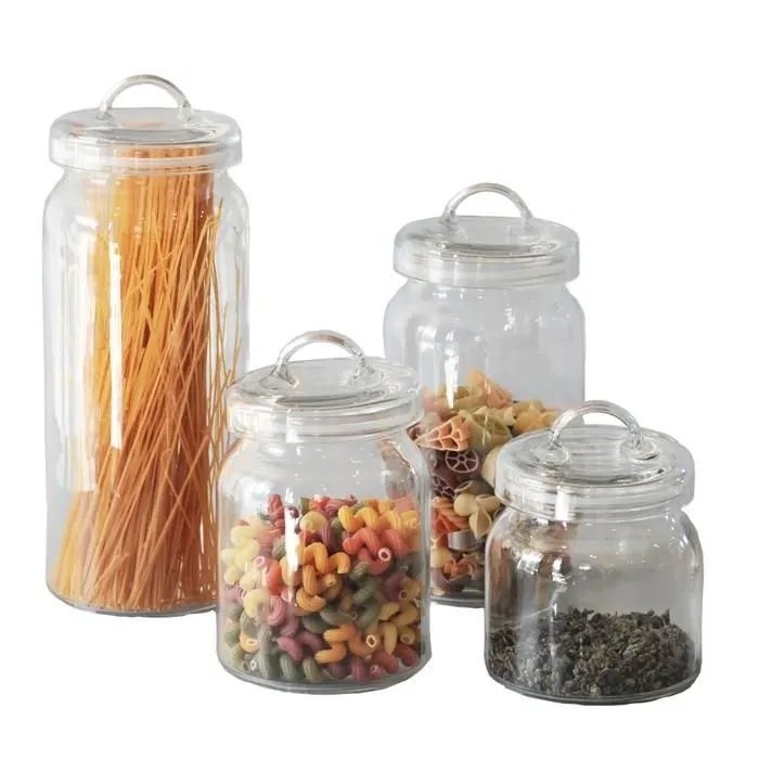 Bocal en verre avec couvercle en verre 1100ml
