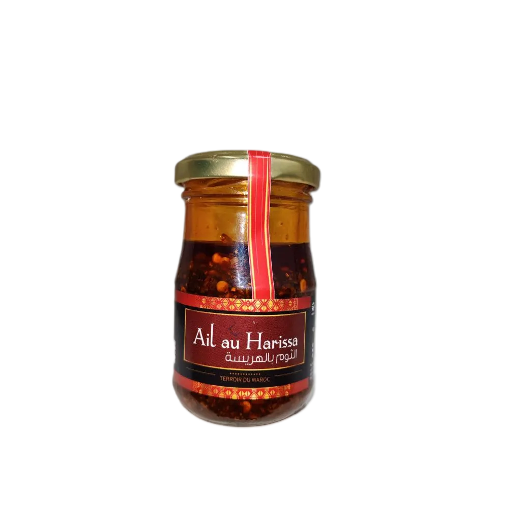 Ail au harissa pot en verre 80g - DAR TOUMA