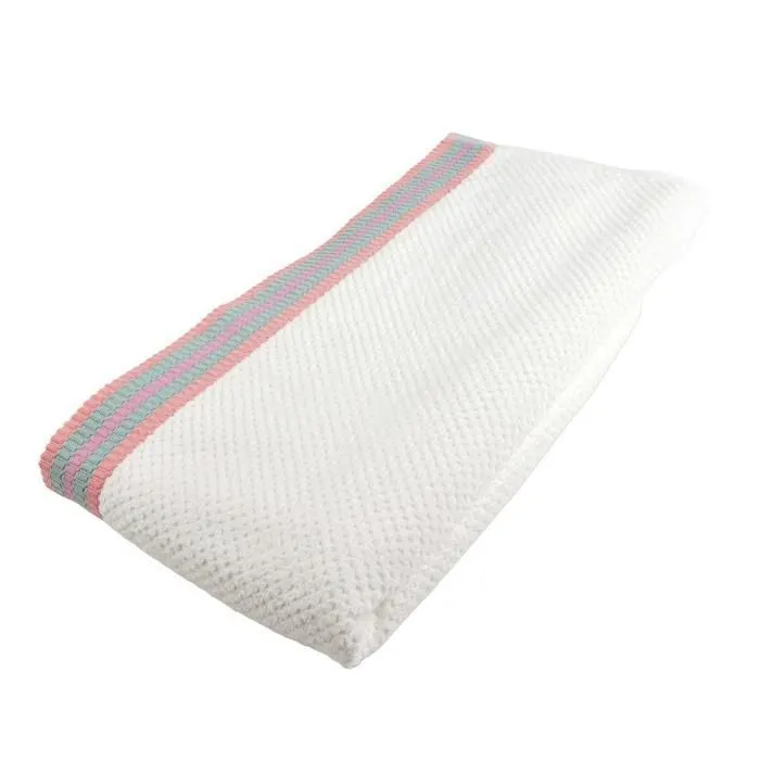 Drap bain jacquard 100X150cm blanc x1 pièce 500g - ILONA