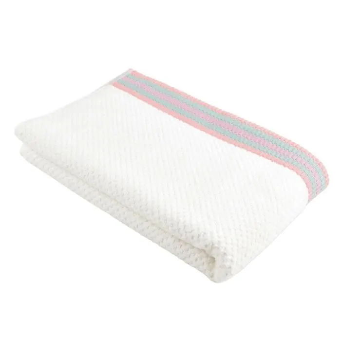 Drap douche jacquard 70X140cm blanc x1 pièce 500g - ILONA