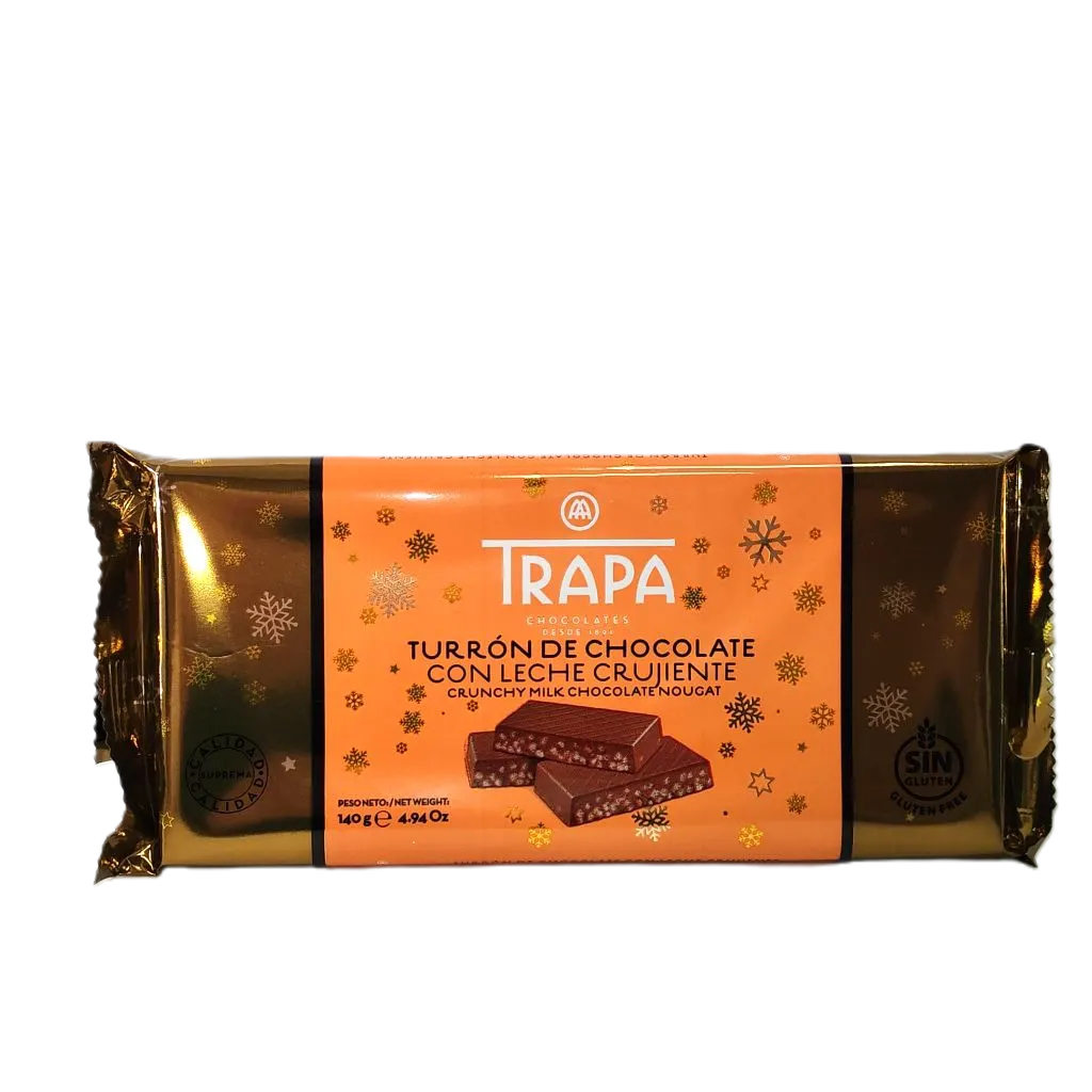 Nougat croustillant au chocolat au lait 150g - TRAPA