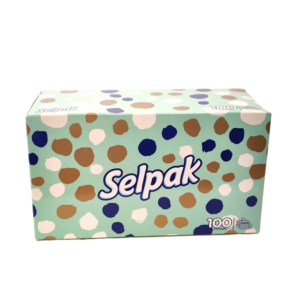 Boîte de mouchoirs blancs 3 plis x 100 unités - SELPAK