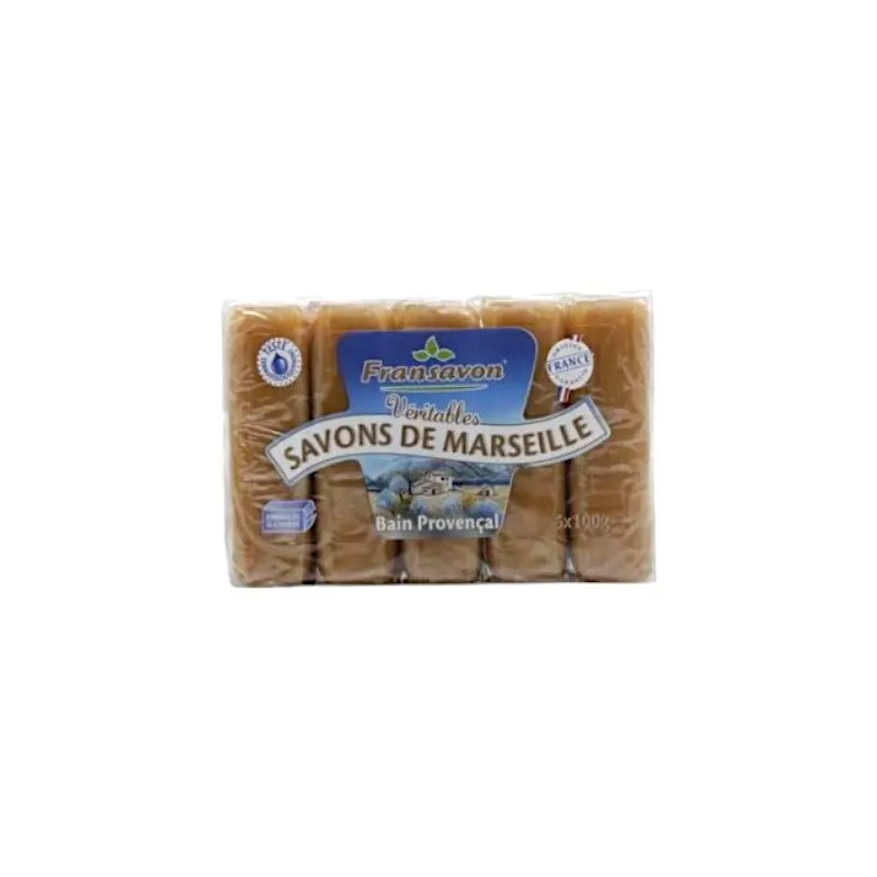 Savon de Marseille bain provençal 5x100g - FRANSAVON 