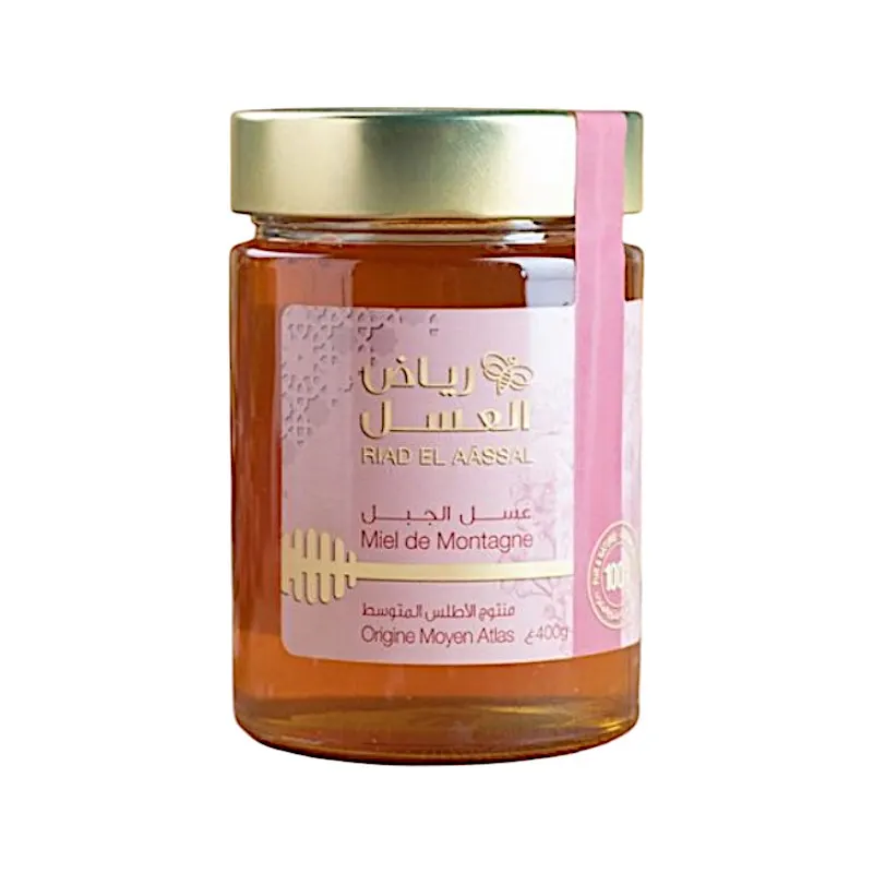 Miel de montagne pot en verre 400g - RIAD EL AÂSSAL