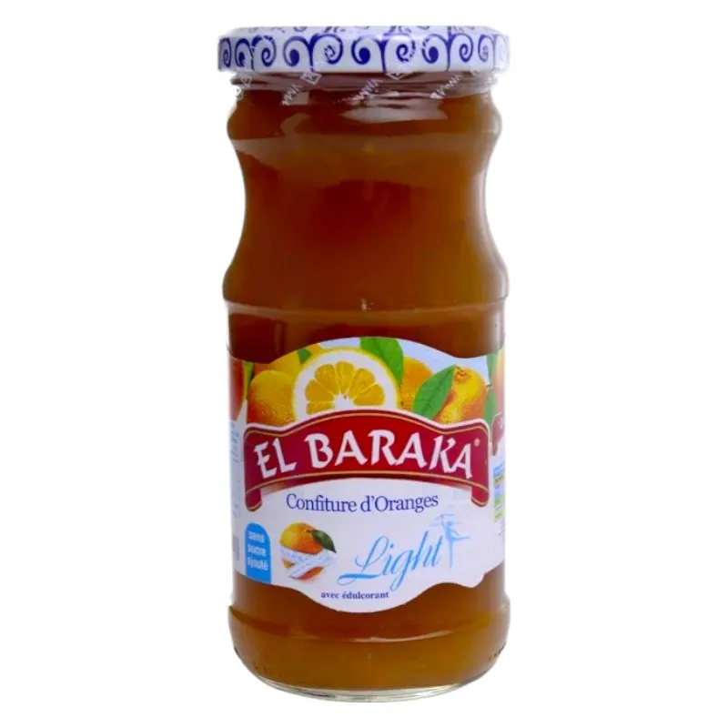 Confiture d'orange light 0% sucres ajoutés 37cl - EL BARAKA
